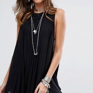 Free People Sabrina Tunic — Black Beaded Large